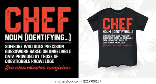 Funny Vintage Cooking Chef T-shirt Design