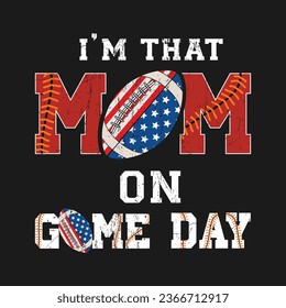 funny vintage Game Day Football Season gift T-Shirt design . Here You Can find and Buy T Shirt Design Digital Files for yourself, friends and family, or anyone who supports your Special Day. vector