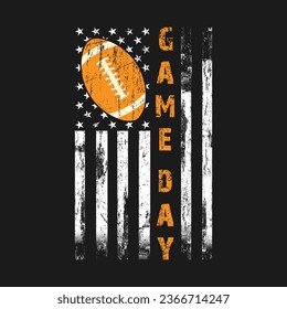 funny vintage Game Day Football Season gift T-Shirt design . Here You Can find and Buy T Shirt Design Digital Files for yourself, friends and family, or anyone who supports your Special Day. vector