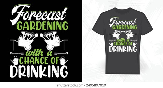 Funny Vintage Gardening T-shirt Design