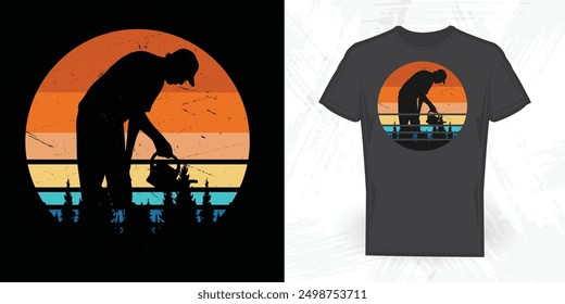 Funny Vintage Gardening T-shirt Design