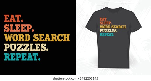 Funny Vintage Word Search T-shirt Design