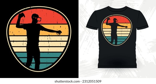 Funny Virtual Reality Retro Vintage VR T-shirt Design