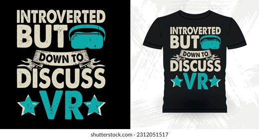 Funny Virtual Reality Retro Vintage VR T-shirt Design