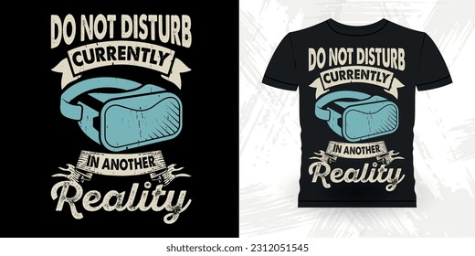 Funny Virtual Reality Retro Vintage VR T-shirt Design