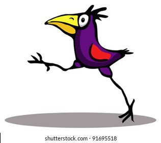 Funny walking bird