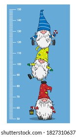 Funny wall meter with three gnomes