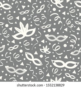Funny wallpaper with with carnival, photobooth and birthday party decorations. Vector