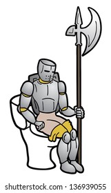 Funny warrior toilet