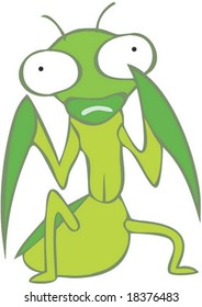 Funny Wart Character auf weißem Hintergrund