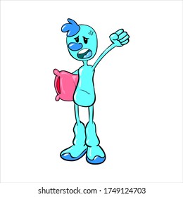 funny water boy cartoon sleeping time