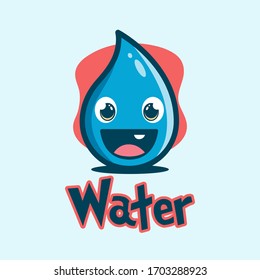 Gewitzt, Wassertropfen Charakter lächeln.