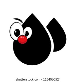 funny water drops. drops with cartoon eyes