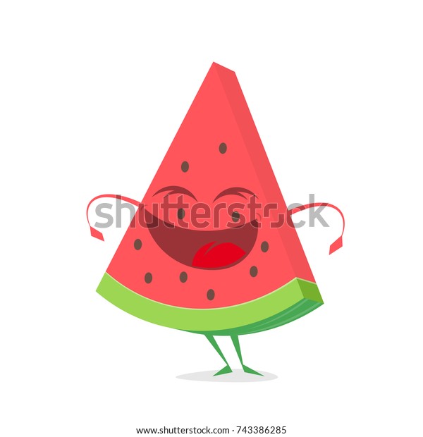 Funny Watermelon Clipart Stock Vektorgrafik Lizenzfrei