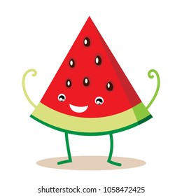 funny watermelon clipart. Eps 10