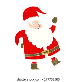 funny waving santa claus cartoon