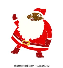 funny waving santa claus cartoon