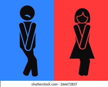 funny wc restroom symbols