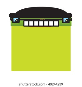Funny web box cartoon on white background