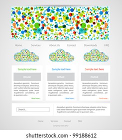 Funny web page. Vector