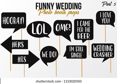 funny wedding photobooth props on 260nw 1153020350