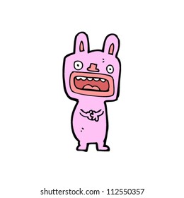 extraño y gracioso conejo de dibujos animados