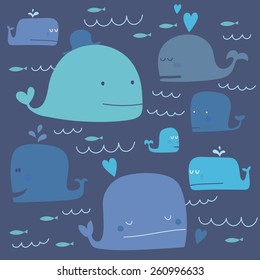 funny whale background