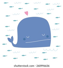 funny whale background