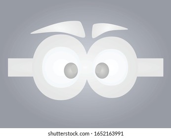 Funny white eye mask. vector illustration