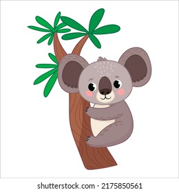 funny wild animal isolated on transparent background. vector illustration