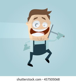 funny window cleaner clipart