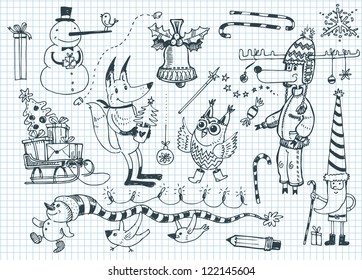 Funny winter characters