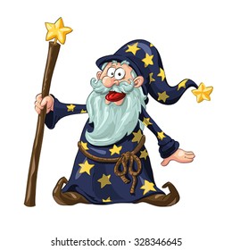 Funny Wizard With Magic