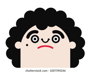 Funny Woman Cartoon Character. Vector Illustration.