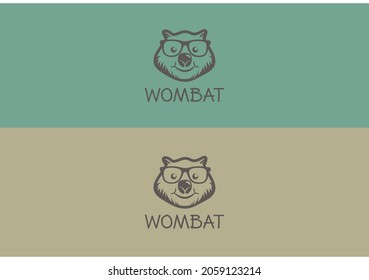 Funny wombat character vector illustration