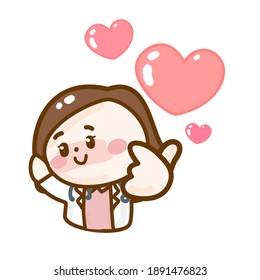 Funny Women Doctor Character Vector
