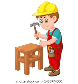 Funny Worker Cartoon For Your Design