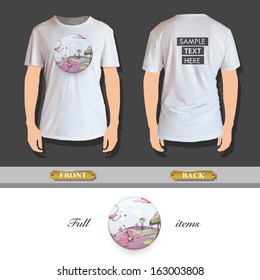 Funny world printed t-shirt. Vector design. 