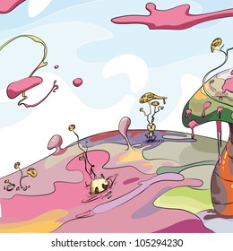 Funny world. Vector Design