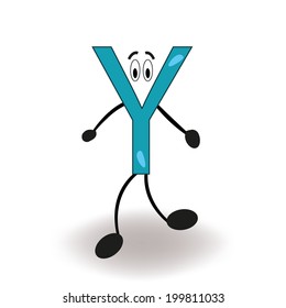 Funny Y letter vector