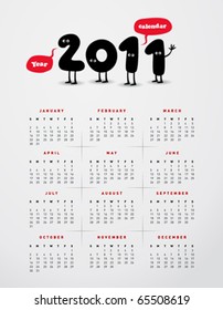 Funny year 2011 calendar