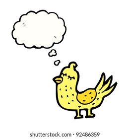 funny yellow bird cartoon