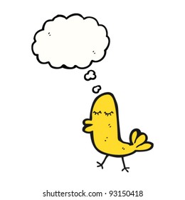 caricatura de pájaro amarillo gracioso