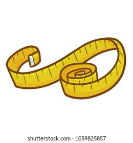 Funny yellow bodytape-measure - vector.