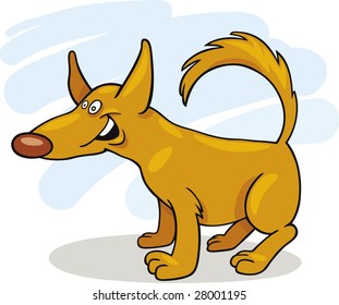Funny Yellow Dog smiling