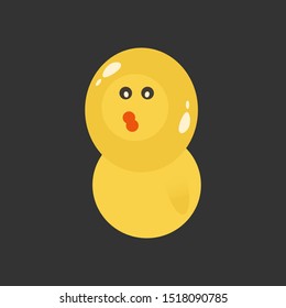 funny yellow duck. Vector illustration
