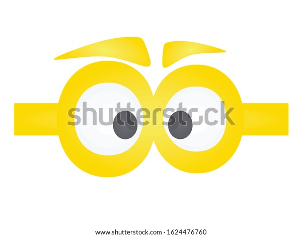 Funny Yellow Eye Mask Vector Illustration Stock Vector Royalty Free 1624476760