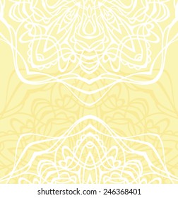 Funny yellow oriental vector background.