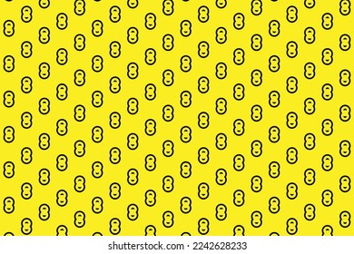 funny yellow pattern anda circle seamless pattern. cute pattern