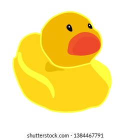 Funny yellow rubber duck bathroom toy kids playing